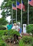 Re-planting at the Veterans Memorial